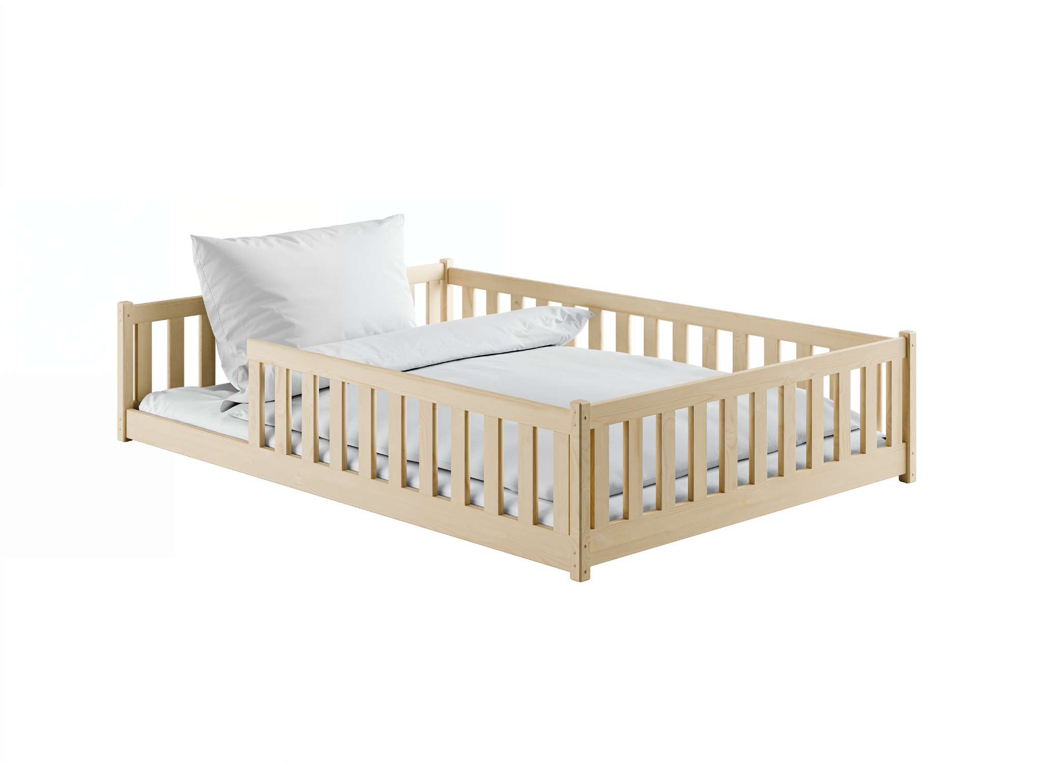MATI 140x200 sosna łóżko montessori podłogowe dziecięce Lano Meble