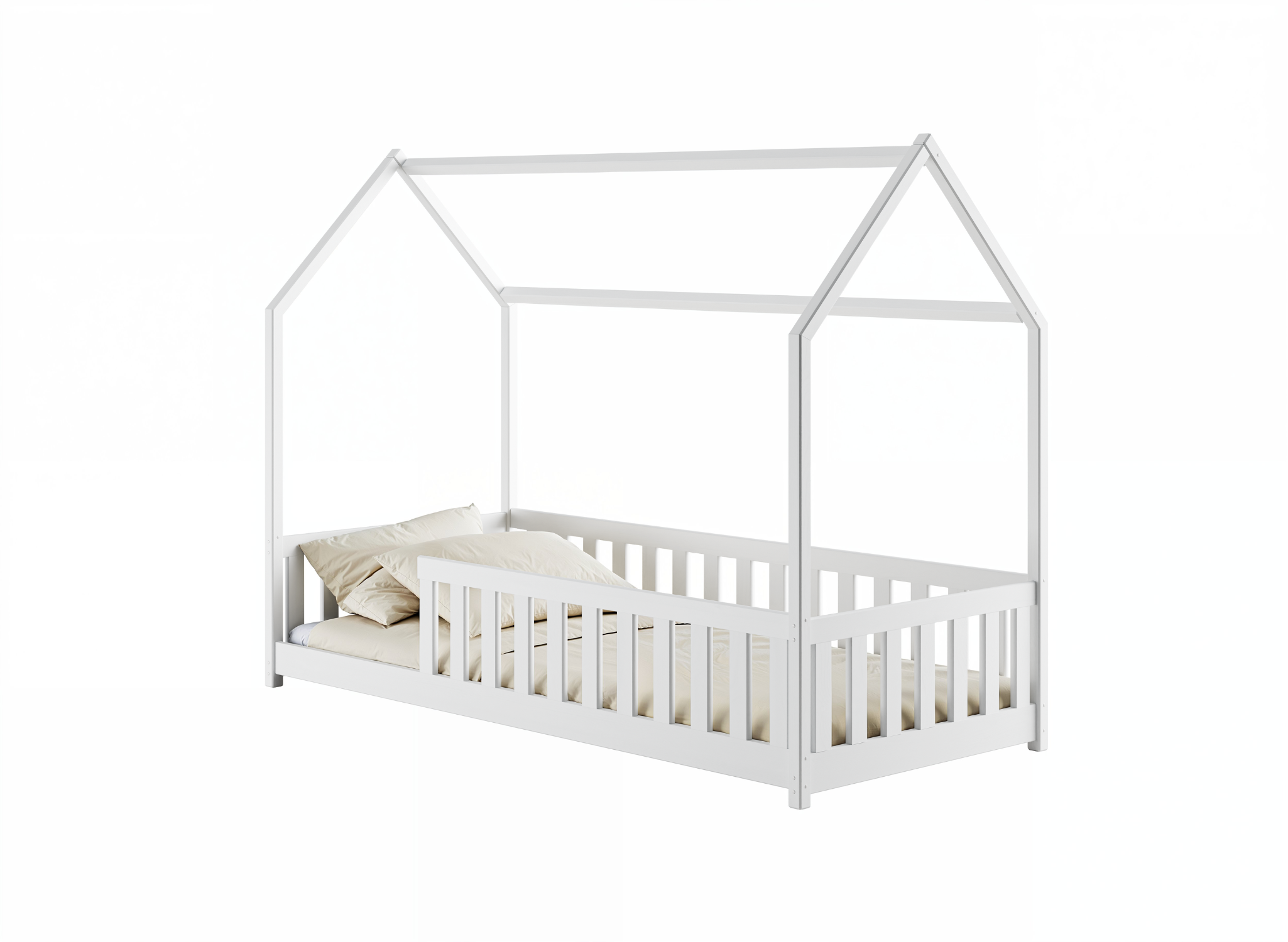 NOAH 80x180 blanc lit Montessori au sol pour enfants Lano Meubles