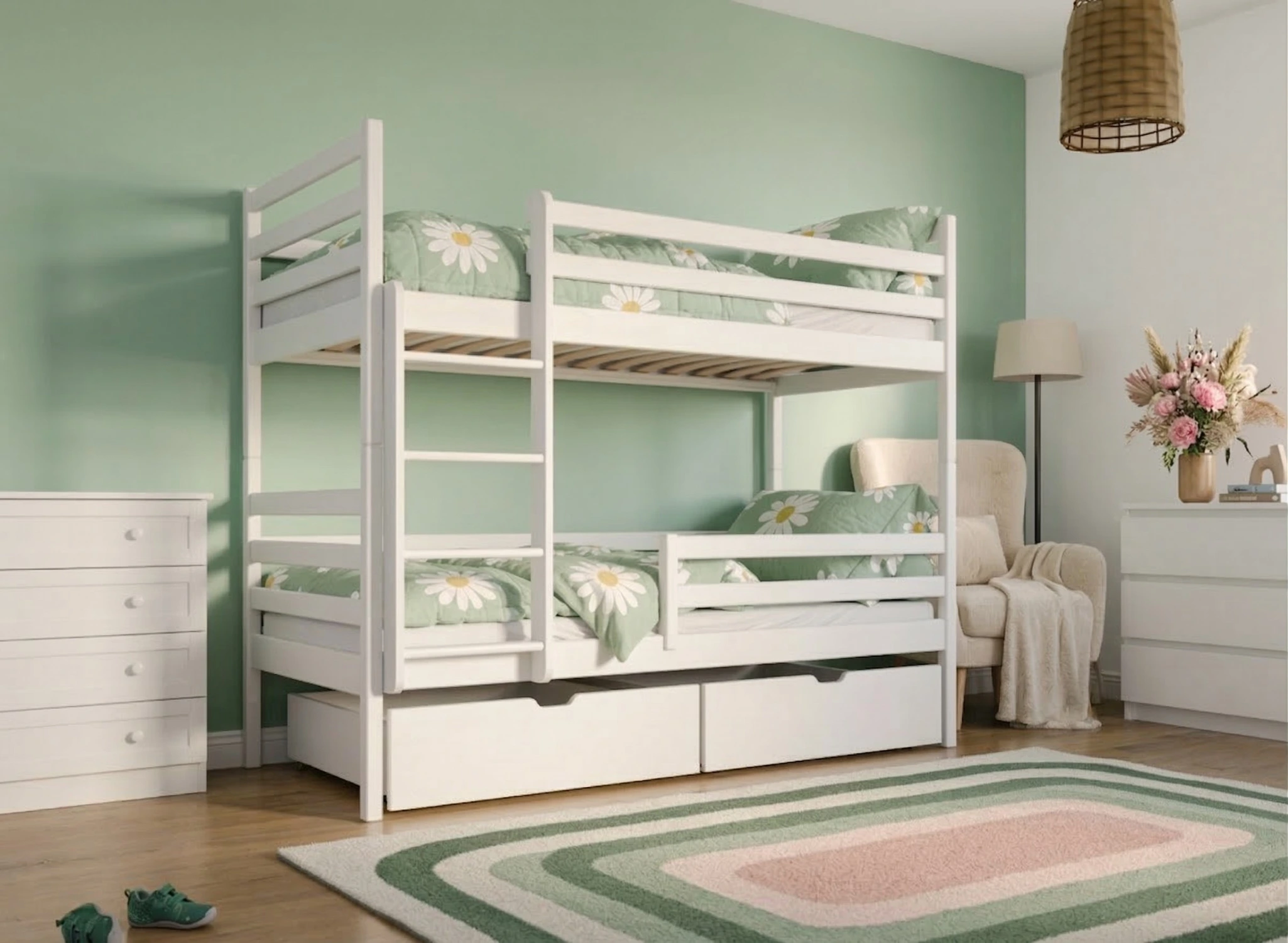 NEMO 90x200 blanc lit superposé Lano Meubles